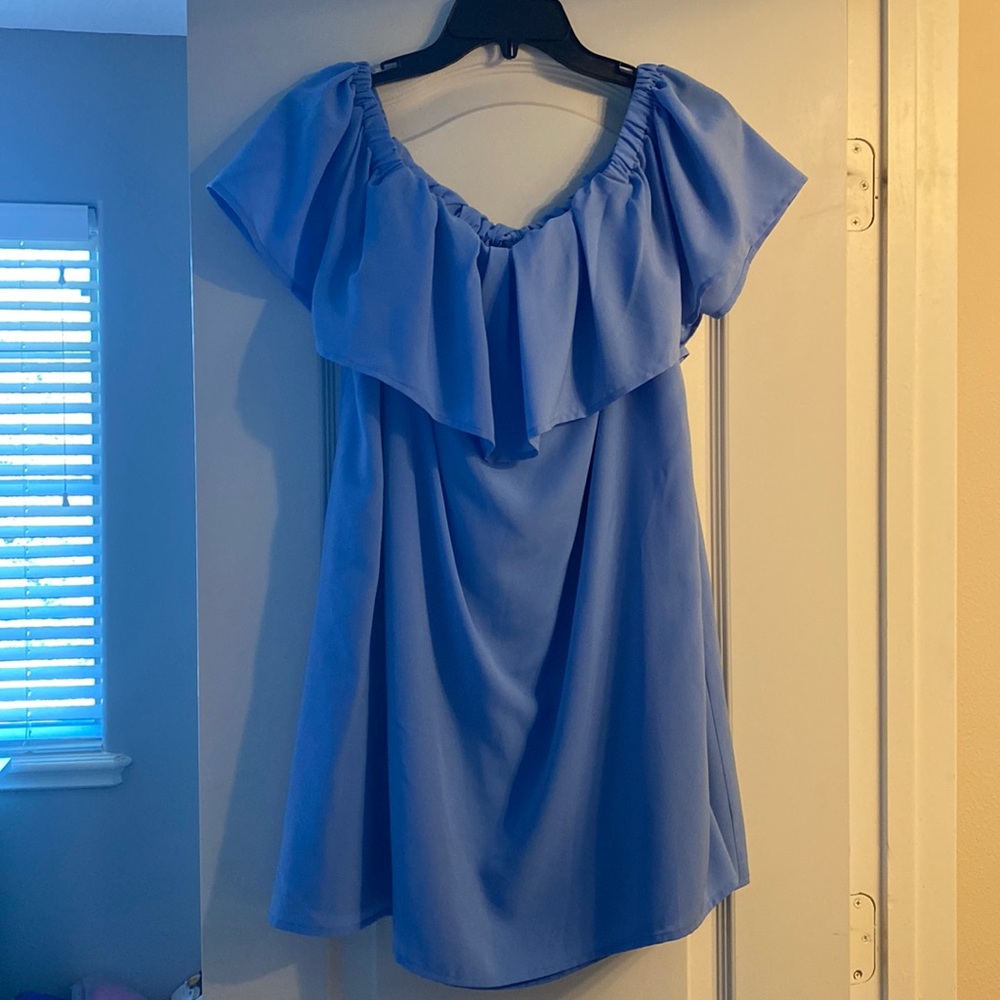 Periwinkle Off the shoulder dress